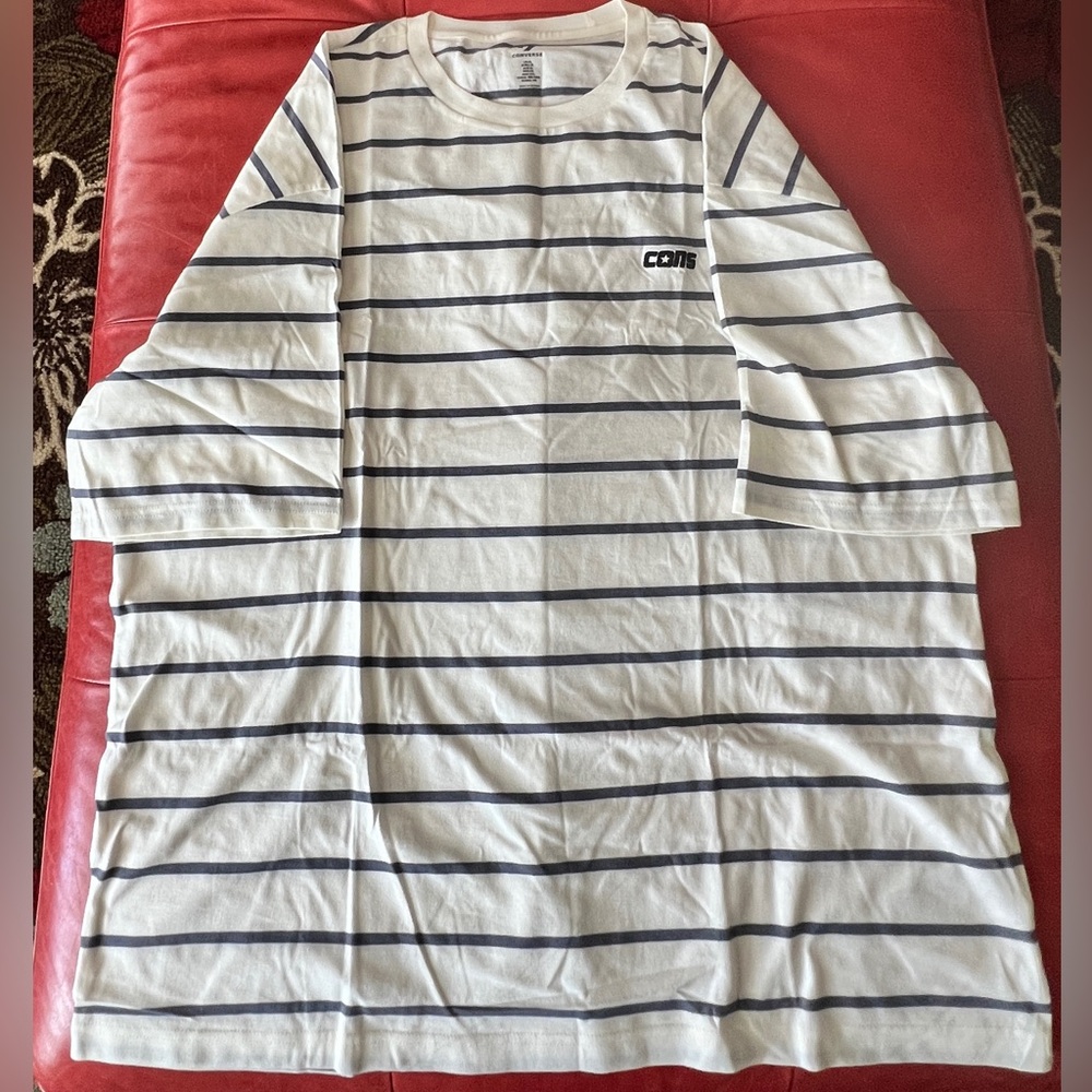 Converse Striped cream and gray T-Shirt size XL